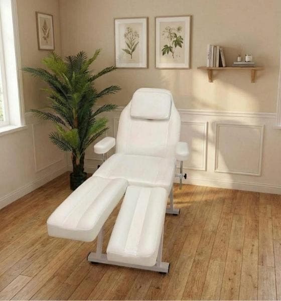 İki Ayaklı Profesyonel Cilt Bakım Sedyesi - Parçalı Ayaklı Medikal Muayene Yatağı - Profesyonel spa ve wellness ekipmanı
