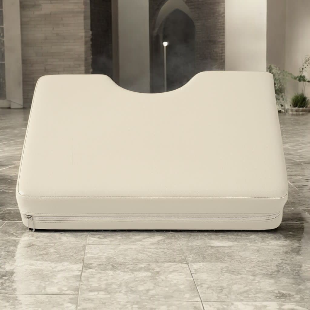 Cream Serisi Hamam Yastığı - Göbek Taşı İçin Krem Deri Destek Yastığı - Profesyonel spa ve wellness ekipmanı