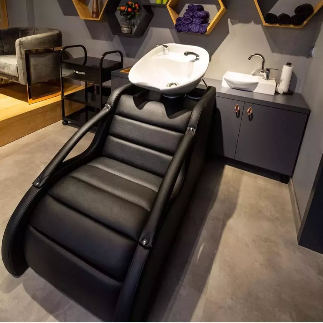 Baş Yıkama ve Saç Bakım Koltuğu - Seramik Lavabolu Tam Yatarlı Head Spa Yatağı - Profesyonel spa ve wellness ekipmanı