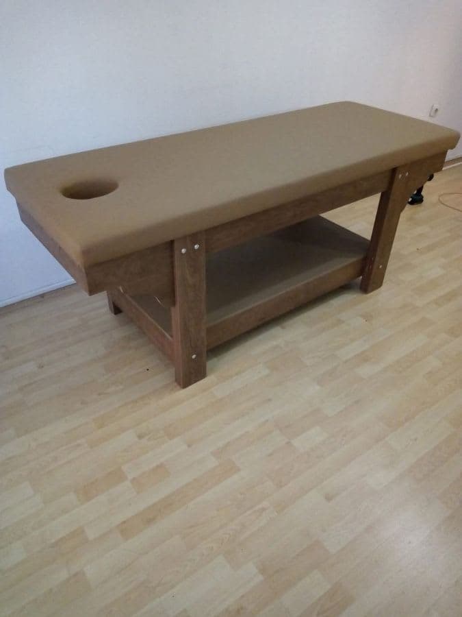 Profesyonel Hacamat ve Sülük Tedavisi Sedyesi (Alt Raflı & Yüz Delikli) - Profesyonel spa ve wellness ekipmanı