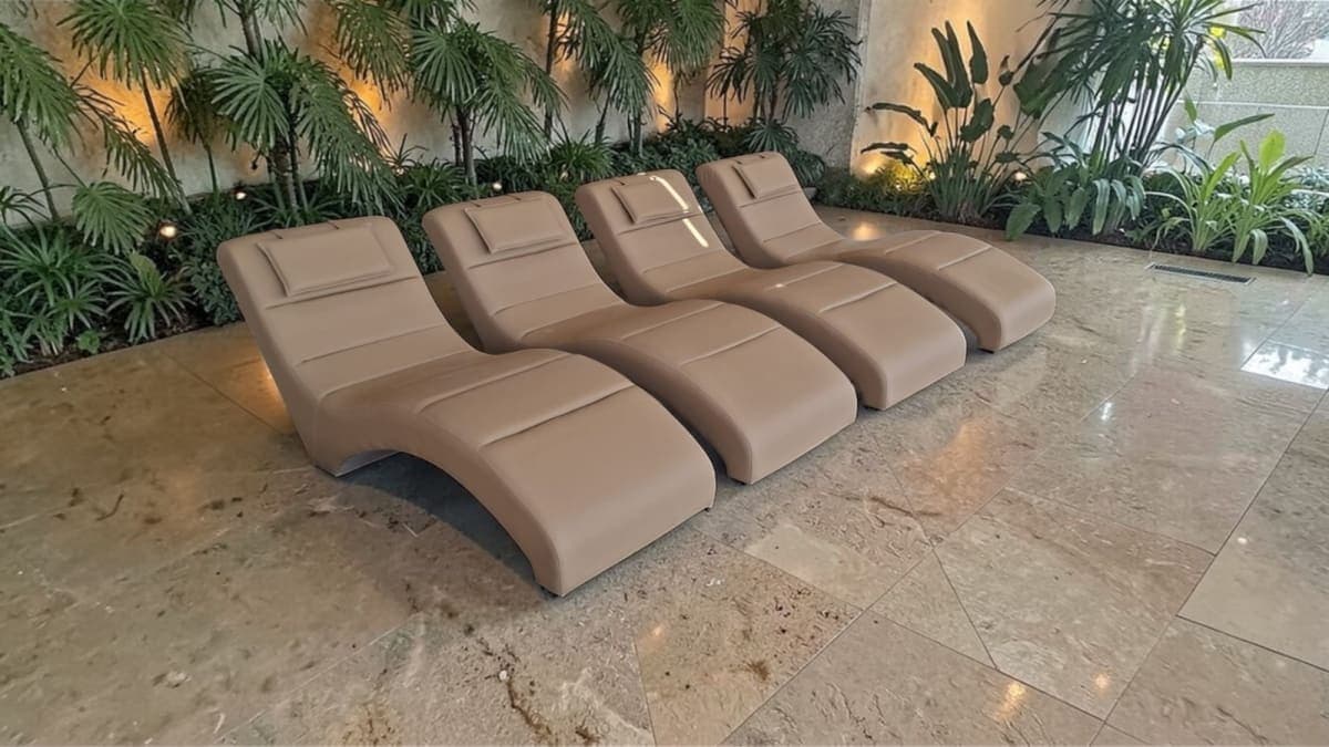 Kapitoneli Ergonomik Spa Dinlenme Koltuğu - S-Kıvrımlı Relax Odası Şezlongu - Profesyonel spa ve wellness ekipmanı
