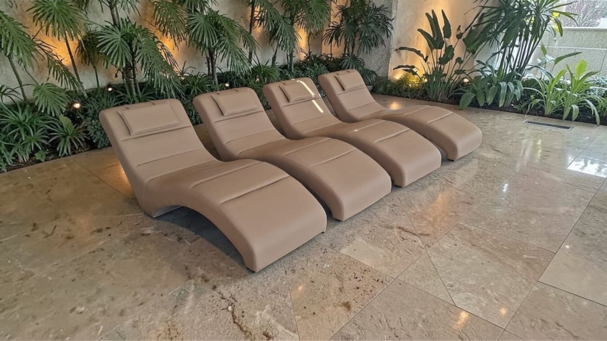 Kapitoneli Ergonomik Spa Dinlenme Koltuğu - S-Kıvrımlı Relax Odası Şezlongu - Profesyonel spa ve wellness ekipmanı