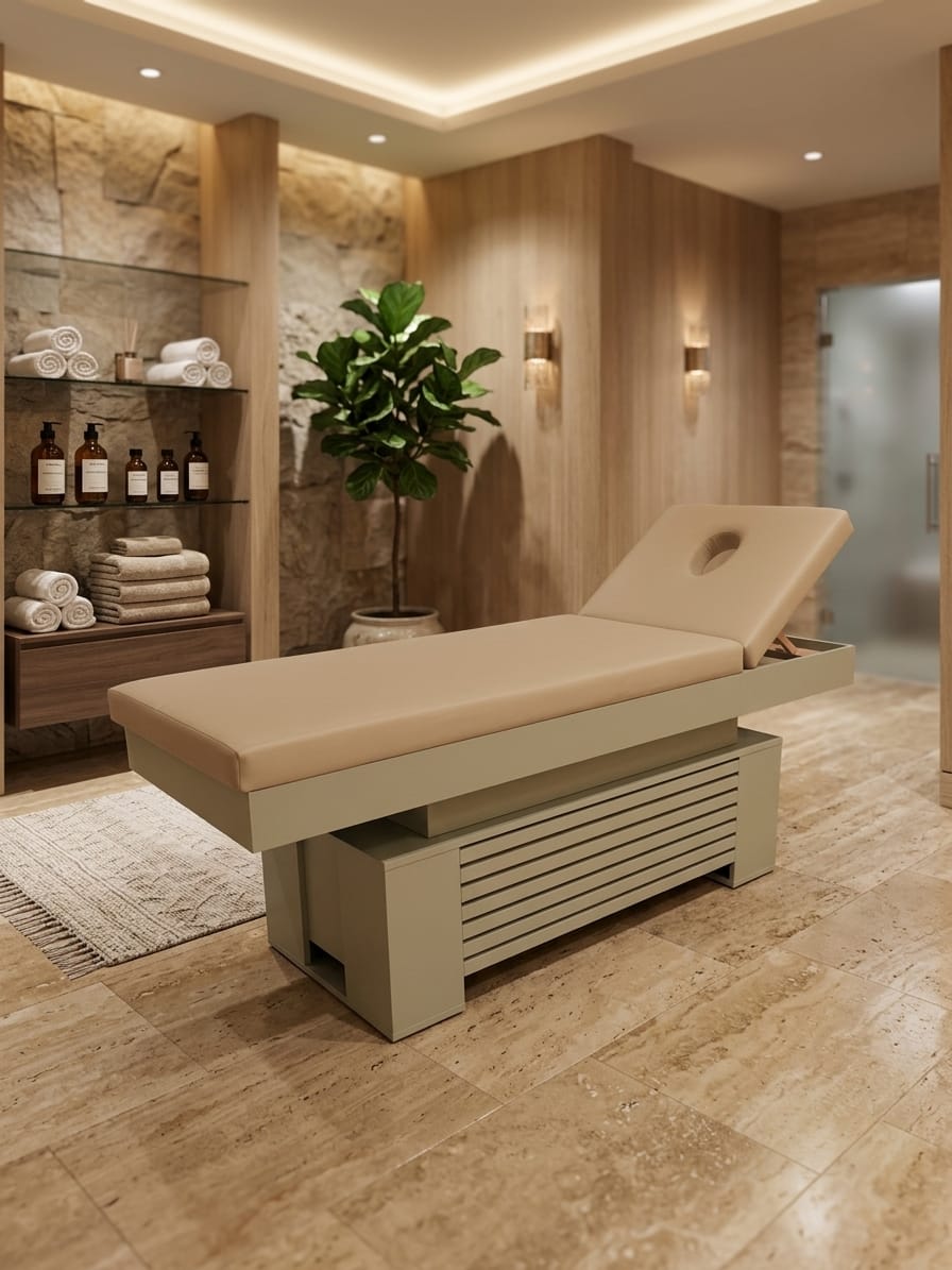 Lüks Tasarım Manuel Cilt Bakım ve Güzellik Sedyesi - Profesyonel spa ve wellness ekipmanı