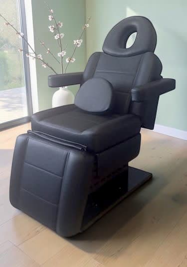 Full Otomatik Siyah Estetik ve Cilt Bakım Koltuğu - Profesyonel spa ve wellness ekipmanı