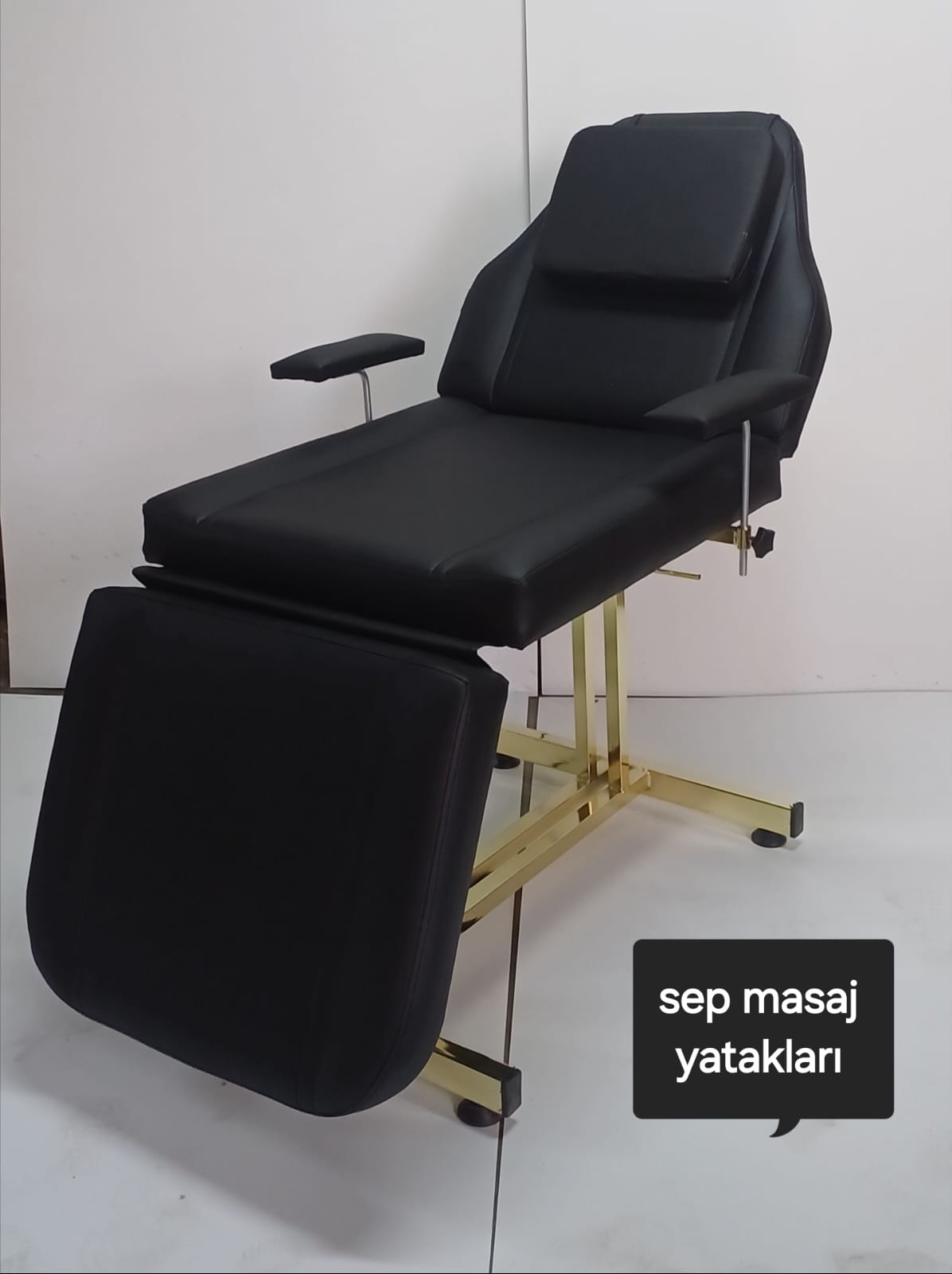 Siyah Cilt Bakım Sedyesi