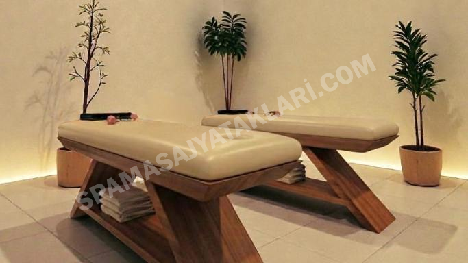 Modern Ahşap Tasarım Spa Yatağı
