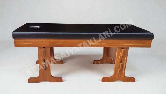 Suya ve Neme Dayanıklı Ahşap Spa Yatağı